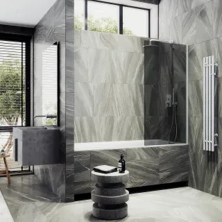 Шторка на ванну MaybahGlass MGV-78-1ш 40см белый